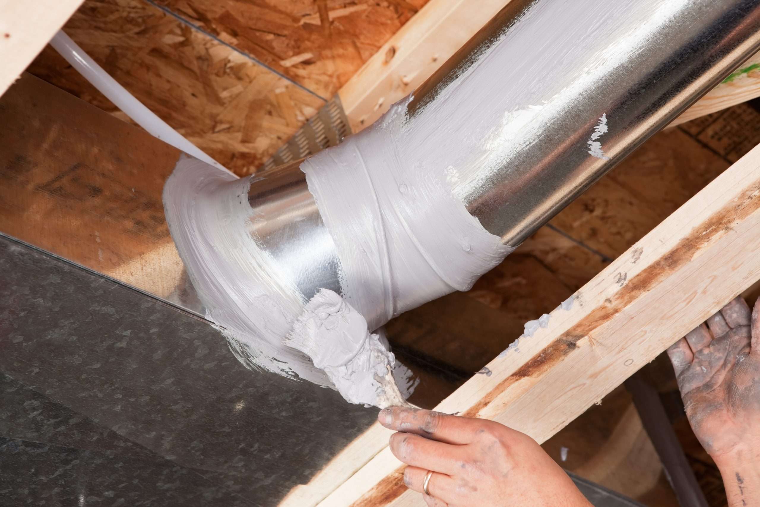 Comfortable Raleigh home served by properly repaired and sealed HVAC ductwork